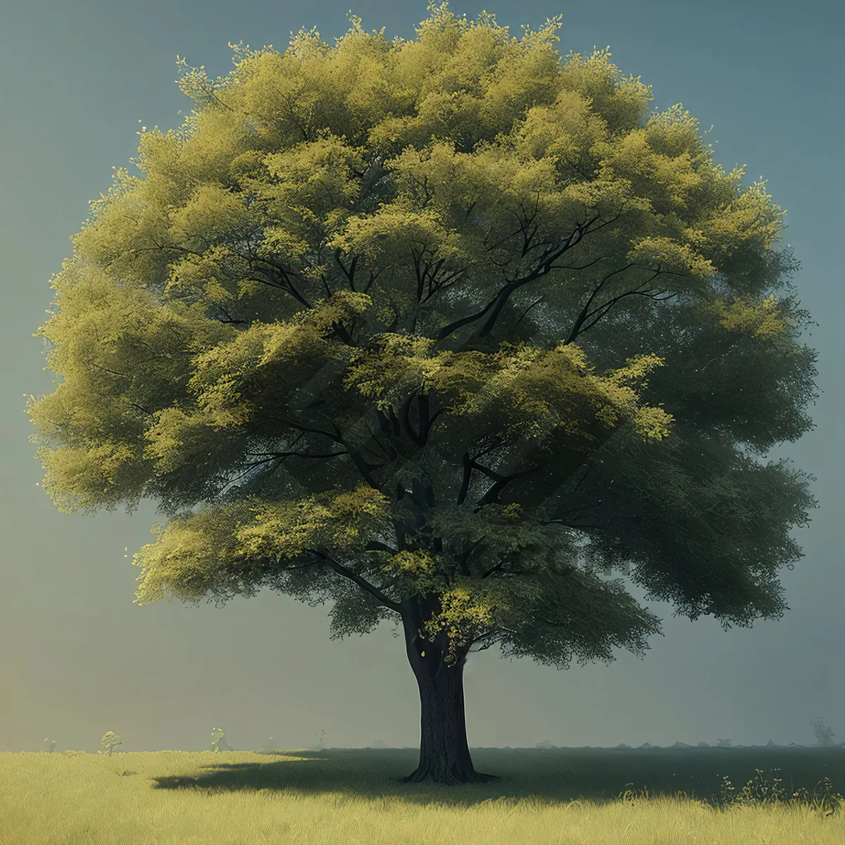 Picture of Serene Countryside Landscape with Acacia Trees