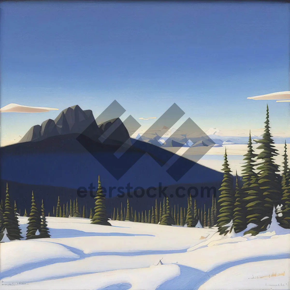 Picture of Winter Wonderland: Majestic Alpine Ski Slope