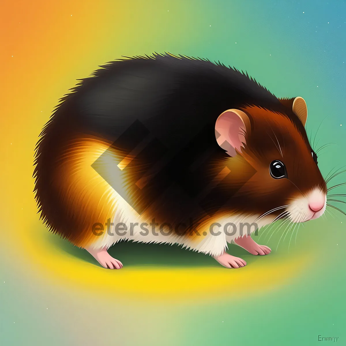 Picture of Adorable Hamster with Furry Whiskers