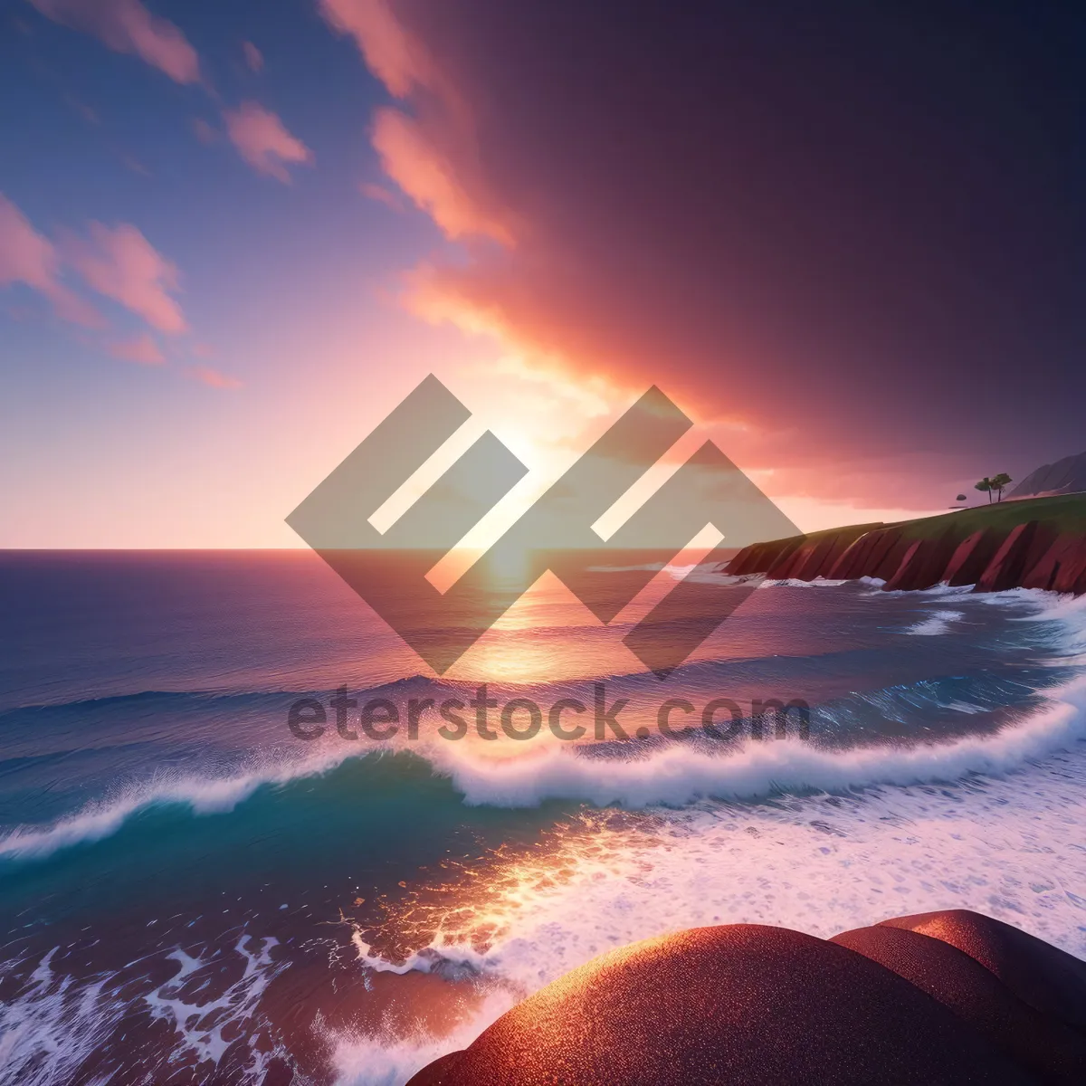 Picture of Serene Sunset by the Sea
