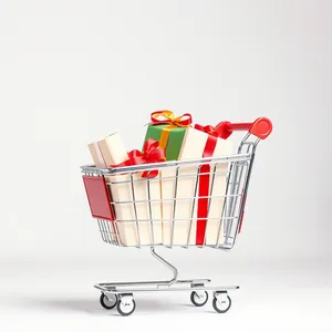 Business shopping cart symbol for e-commerce website.