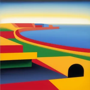 Patriotic Nation's Flag: Symbolic Graphic Art