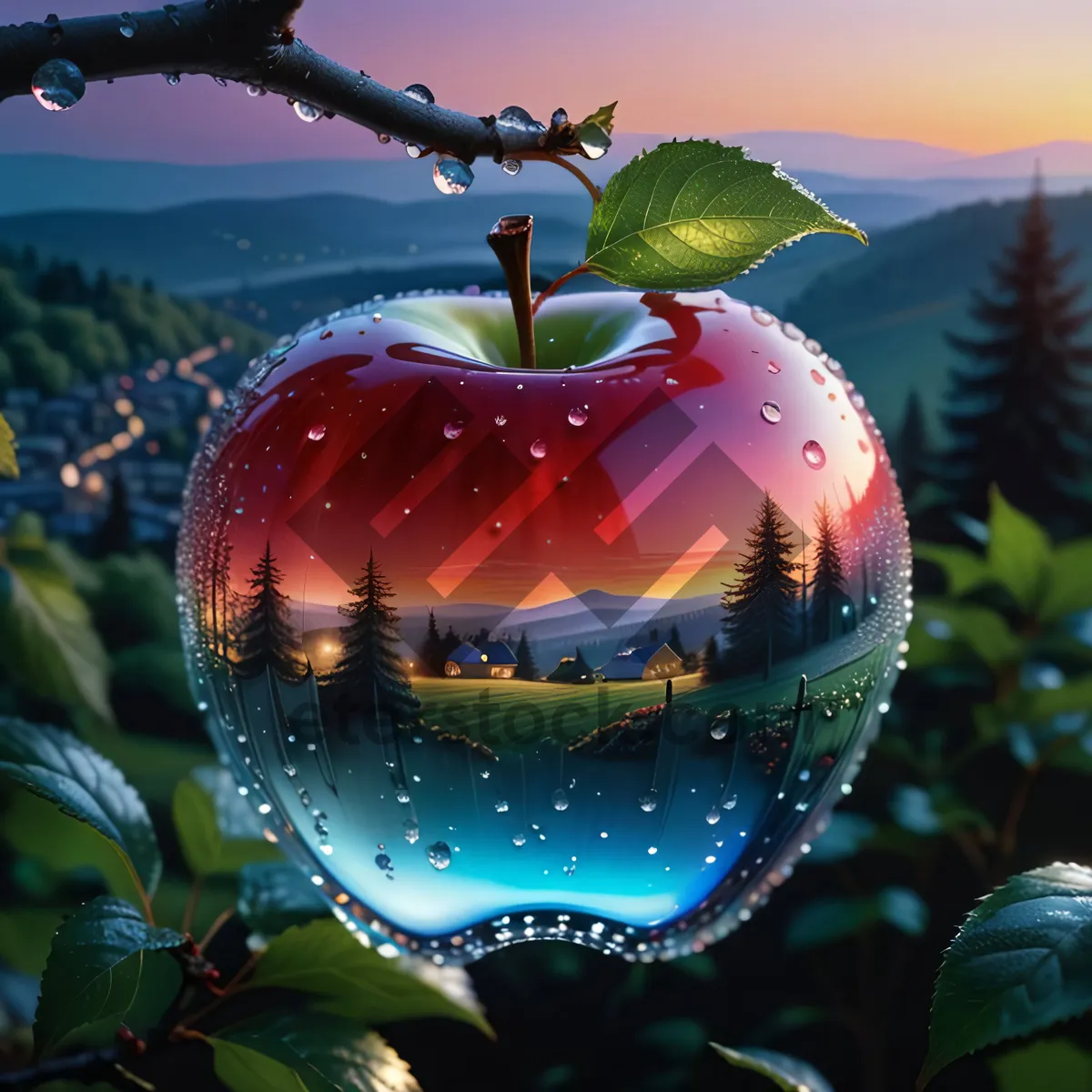 Picture of Festive Holiday Apple Ball Decoration
