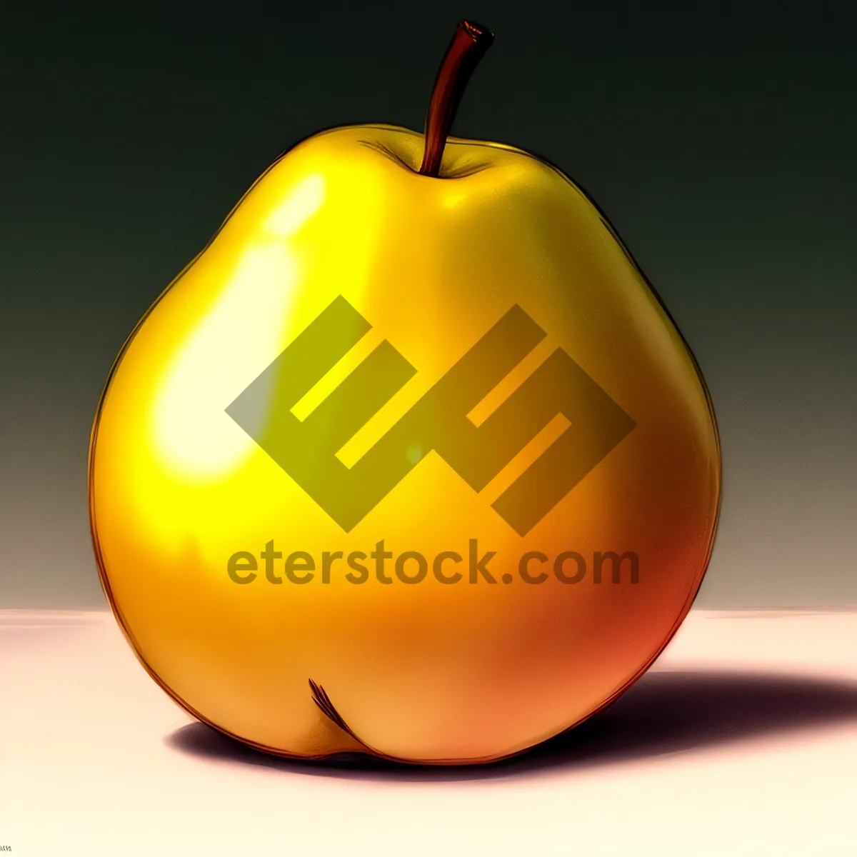 Picture of Yellow Apple Candle: Ripe, Healthy, and Delicious