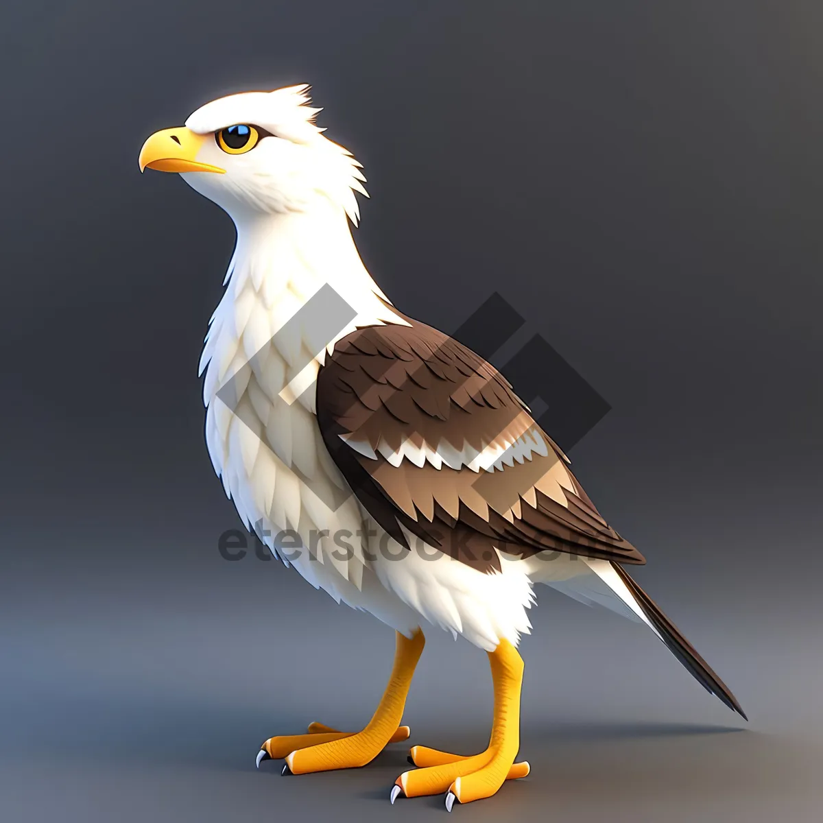 Picture of Majestic Bald Eagle soaring with powerful wings.