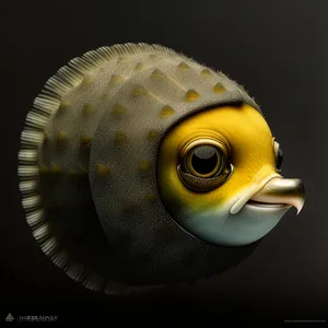 Tropical underwater gastropod - mesmerizing eye.