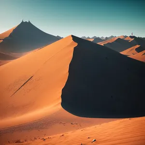 Sunset Over Moroccan Dune Landscape