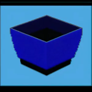 3D Render of Square Cardboard Box Packaging