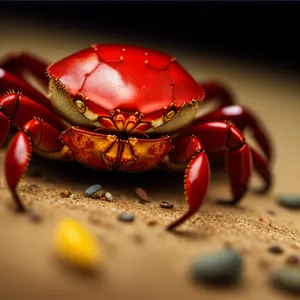 Close-up of Hermit Crab on Rock
