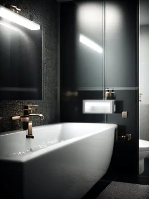 Modern Luxury Bathroom with Elegant Glass Fixtures