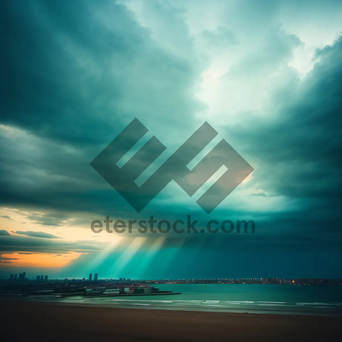 Picture of Serenity by the Sea: Captivating Sunset on a Tropical Beach