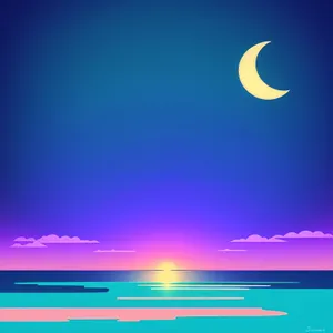 Majestic Sunset Over Ocean