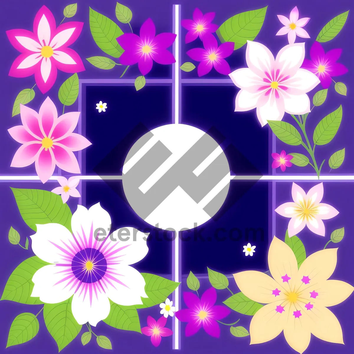 Picture of Lilac Floral Pattern: Spring-Inspired Ornate Decor