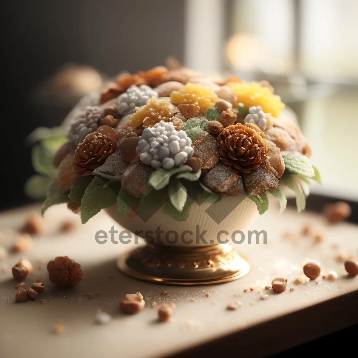 Picture of Delicious Chocolate Cake with Fruit Garnish