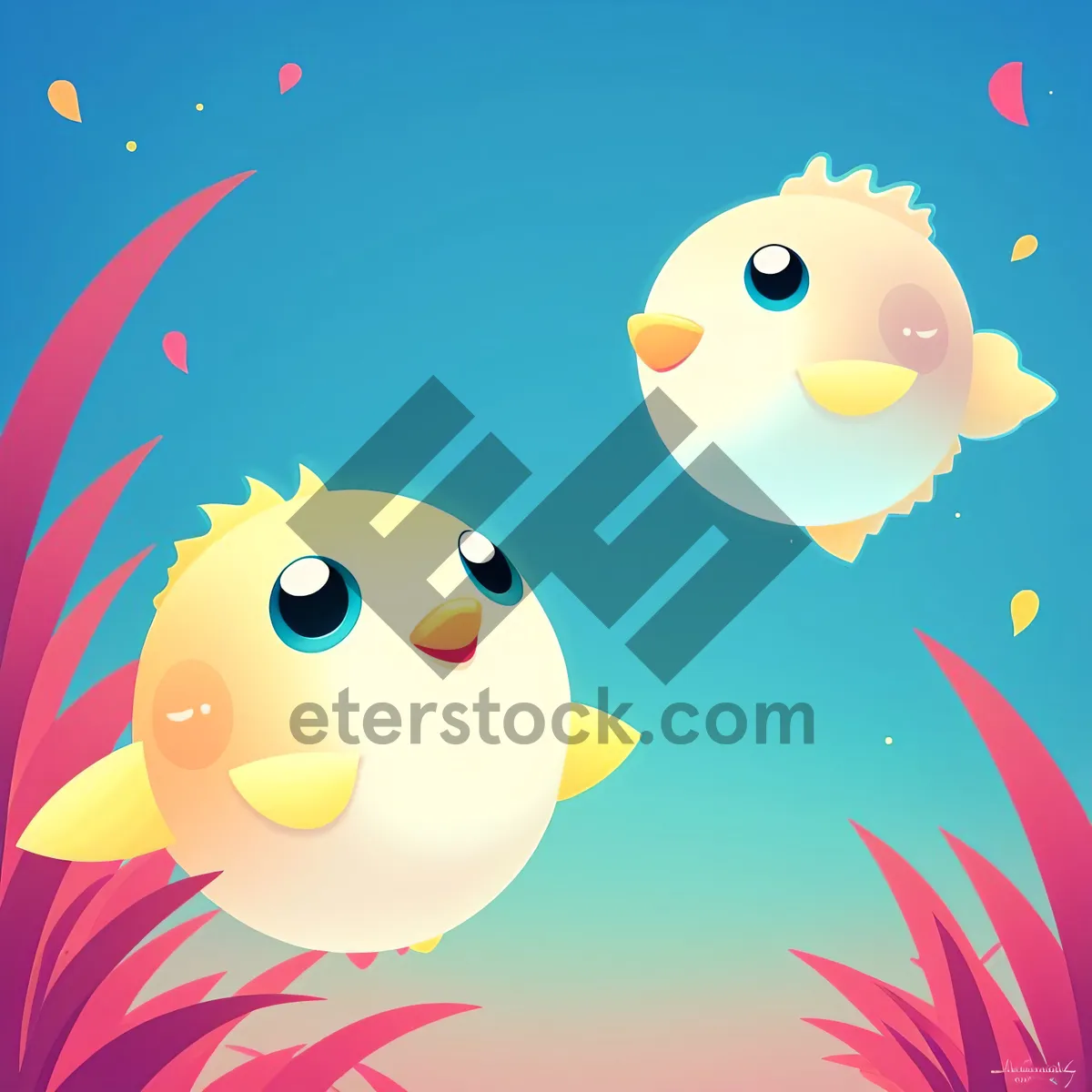 Picture of Cute Cartoon Hen Art: Fun and Playful!