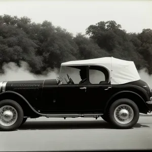 Luxury Convertible Car on the Road