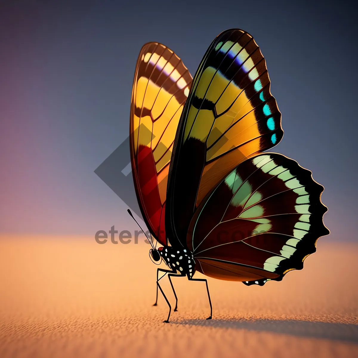 Picture of Colorful Hot Air Balloon Soaring Through Sky