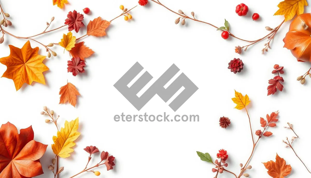 Picture of Silhouette Floral Branch Design Element Wallpaper.