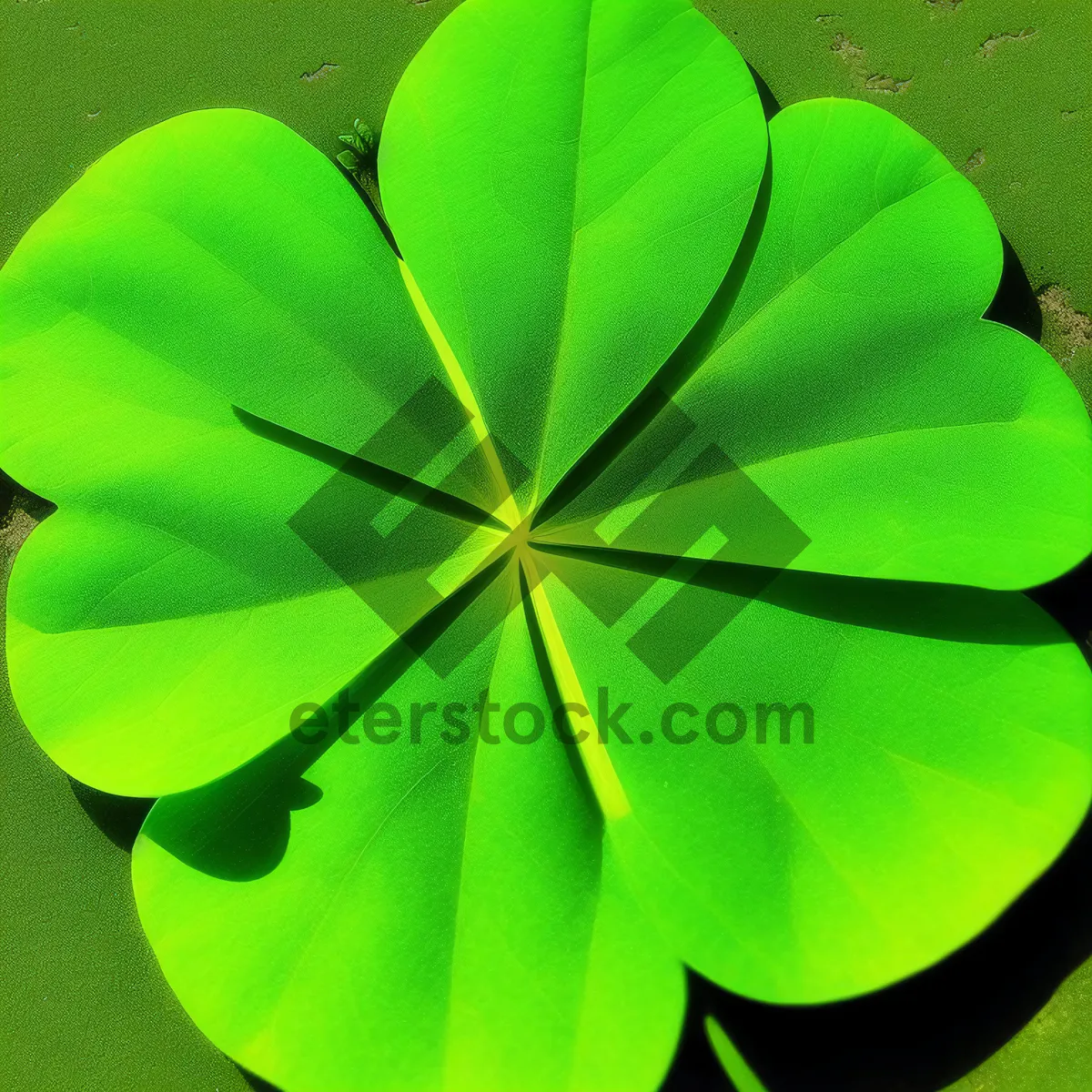 Picture of Vibrant Spring Clover Leaf Pattern in Natural Light