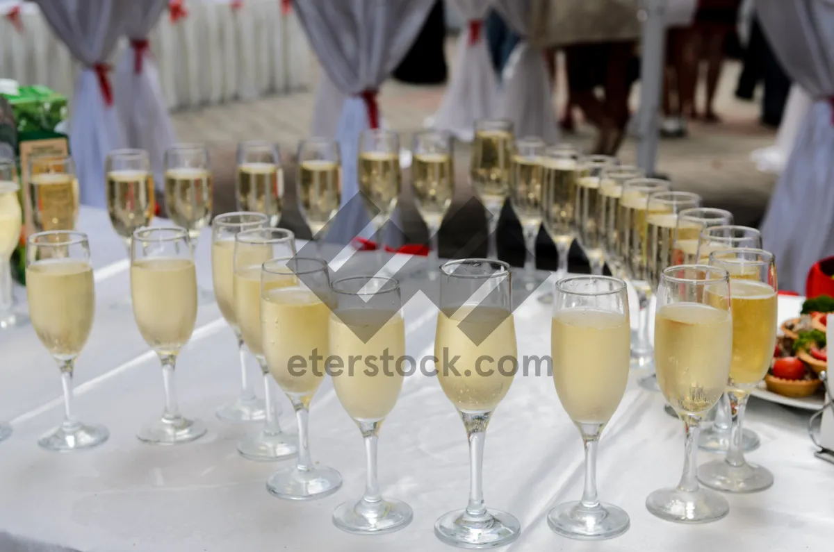 Picture of Champagne Toast at Luxury Restaurant Party