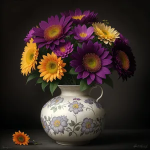 Colorful Spring Floral Vase Design