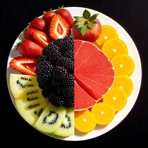 Fresh and Juicy Strawberry Delight on a Plate