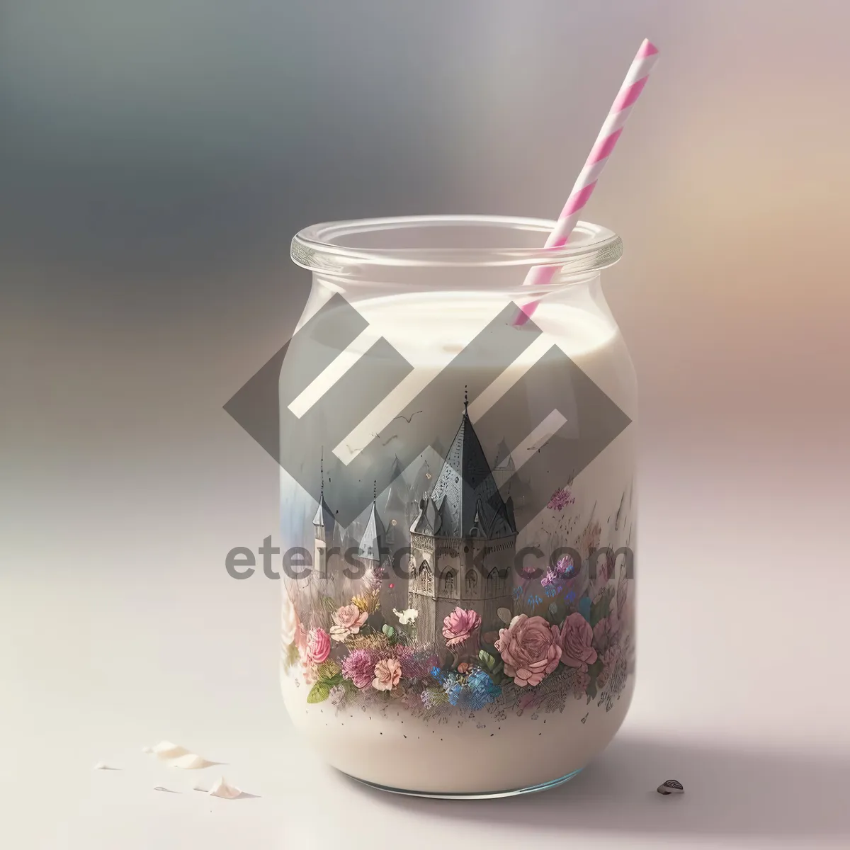 Picture of Fresh Fruit Infused Milk in Glass Jar