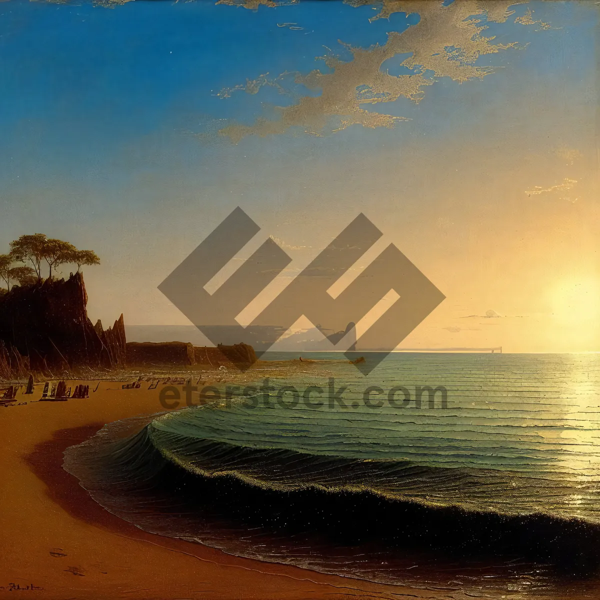 Picture of Serene Sunset over Tropical Beach