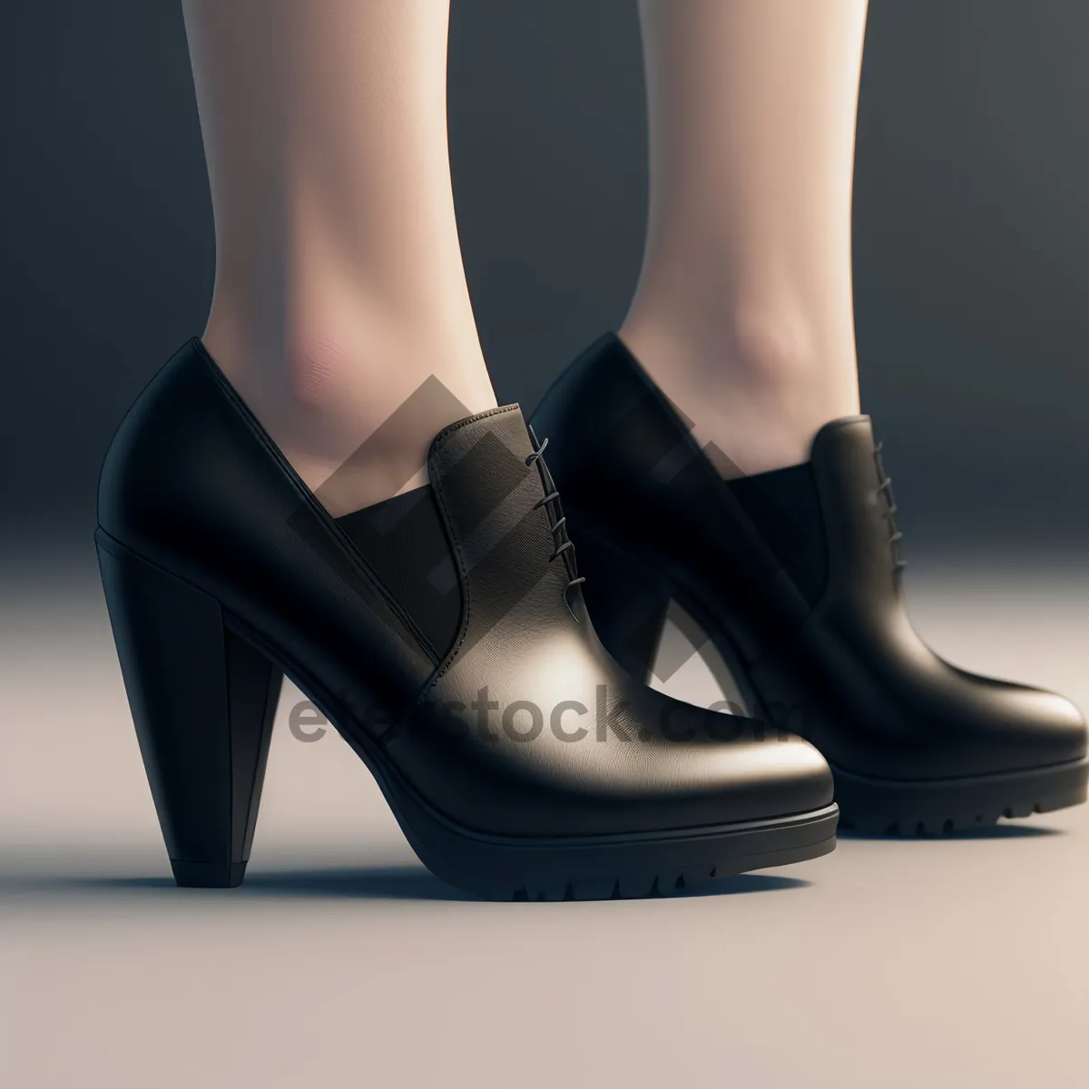 Picture of Seductive Black Heels on Attractive Legs