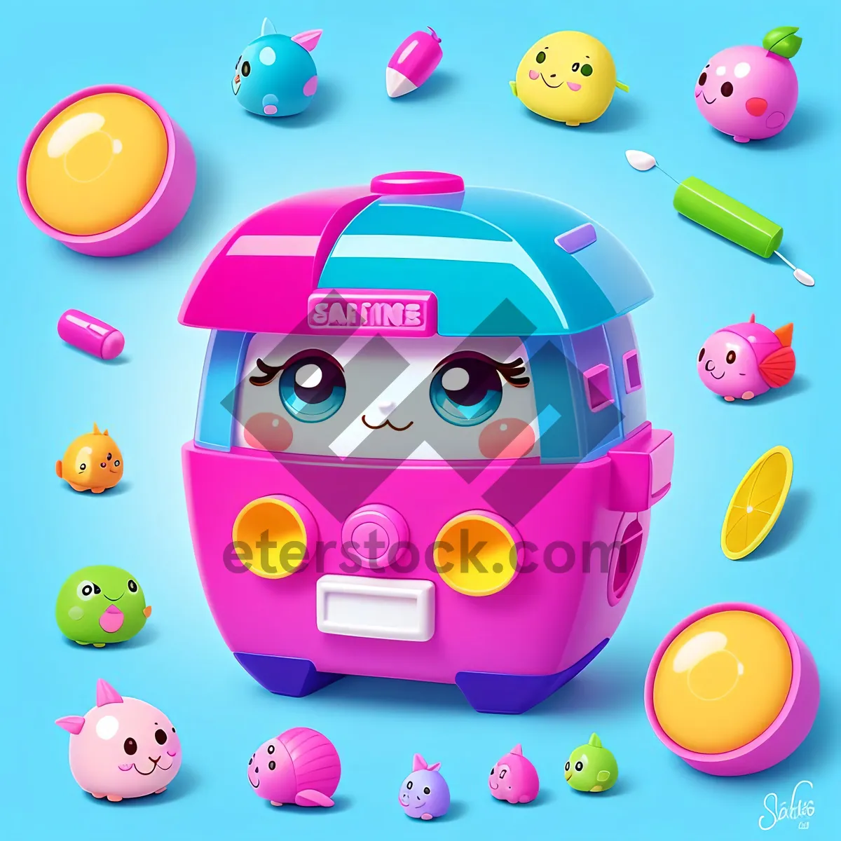 Picture of Cute Cartoon Jelly Set Design