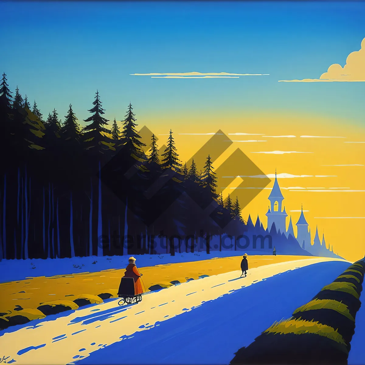 Picture of Winter Wonderland: Majestic Alpine Ski Slope