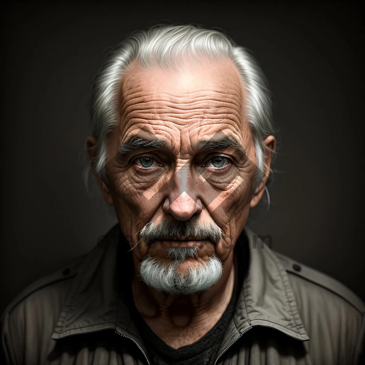 Picture of Serious Elderly Gentleman with Expressive Eyes
