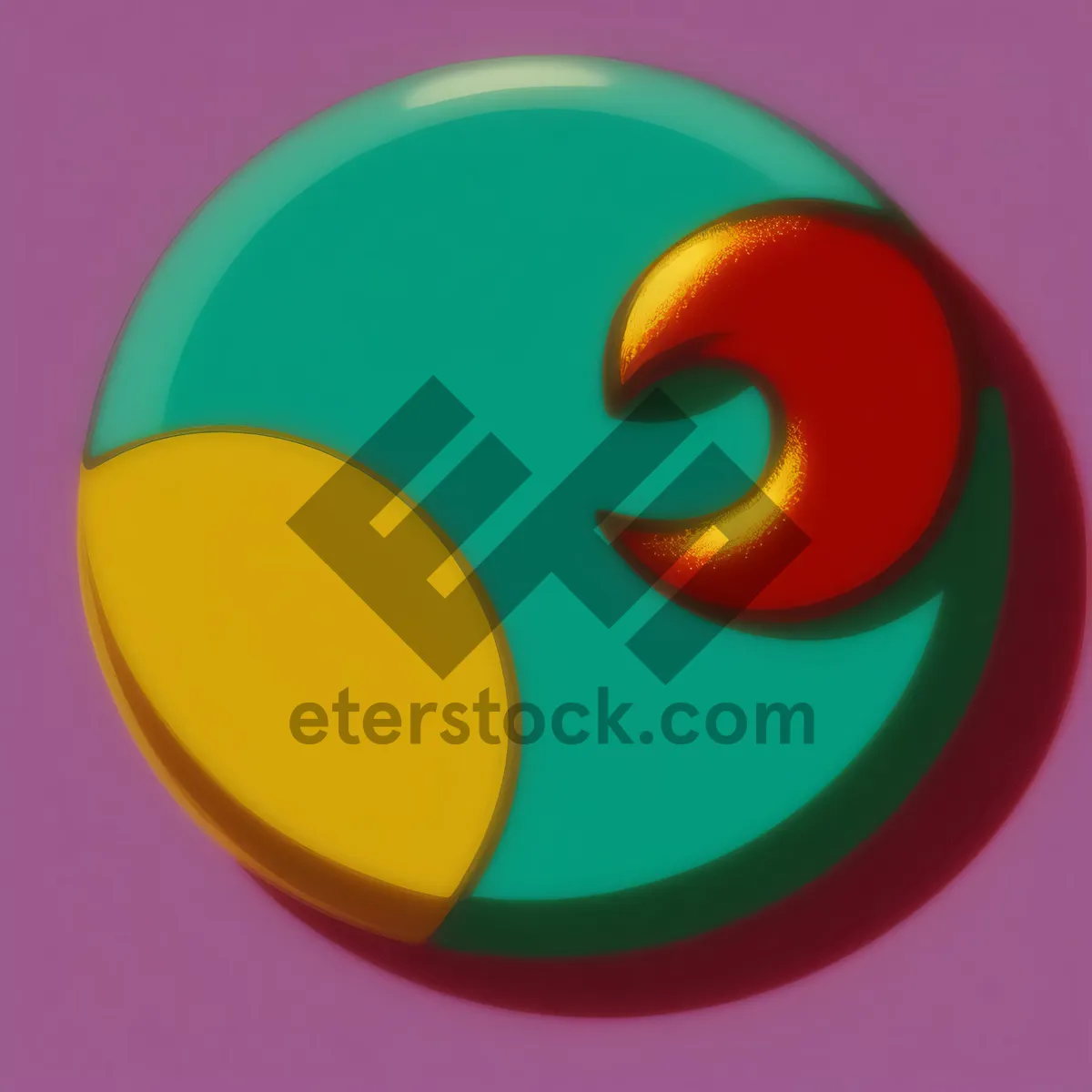 Picture of Round Orange Glass Button Set