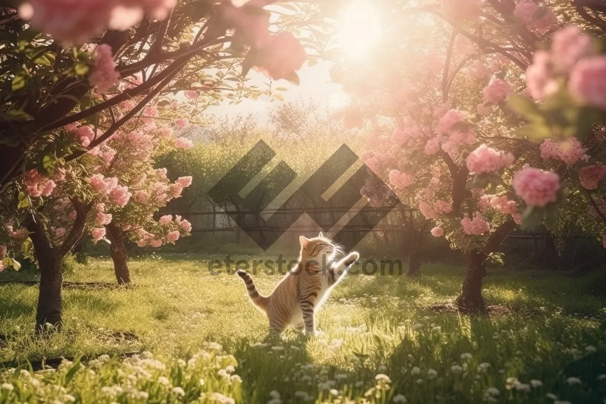 Picture of Autumnal Park Landscape with Red Fox Canine