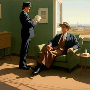 Professional business team working on laptops in office meeting.