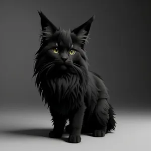 Fluffy Gray Kitty with Curious Whiskers