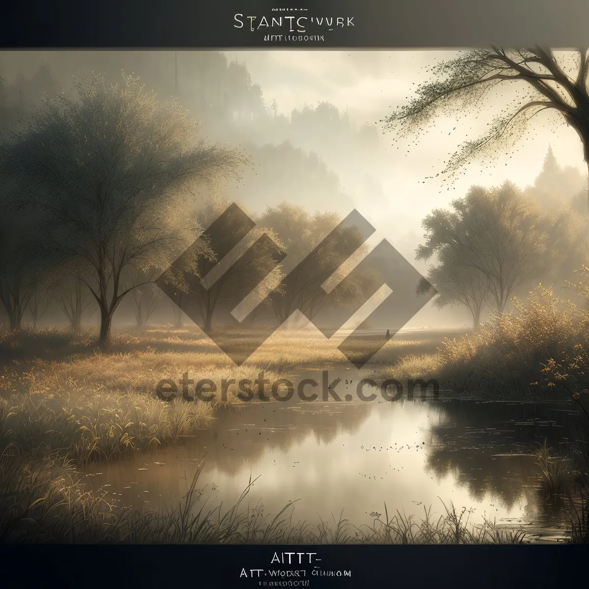 Picture of Sunset Reflection on Calm Lake