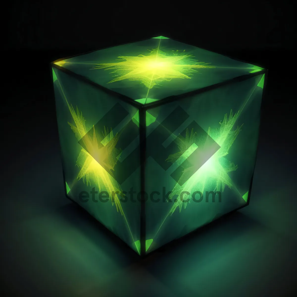 Picture of Futuristic cosmic gem shape light laser design