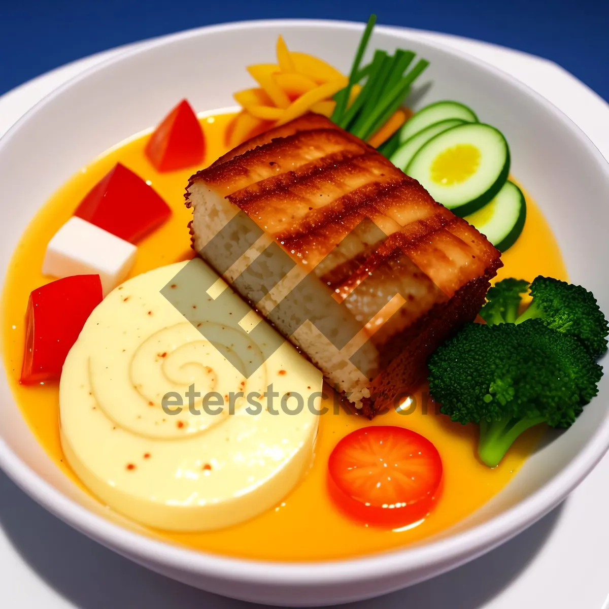 Picture of Delicious Grilled Steak and Vegetable Plate