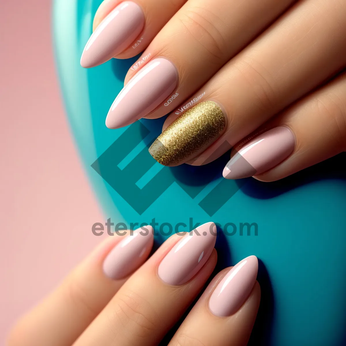 Picture of Manicured Hands with Beautifully Polished Nails at a Spa