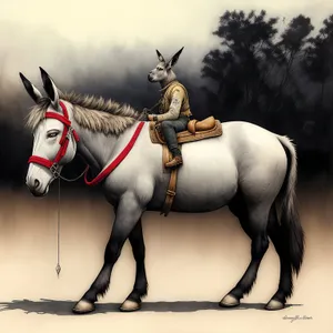 Thoroughbred Stallion in Equestrian Gear