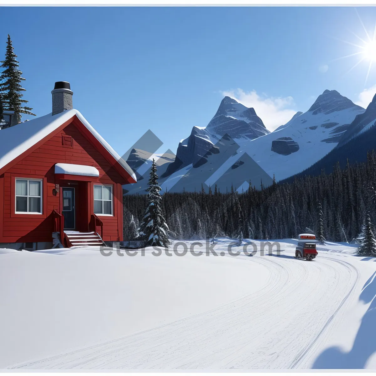 Picture of Winter Wonderland: Majestic Snowy Alps