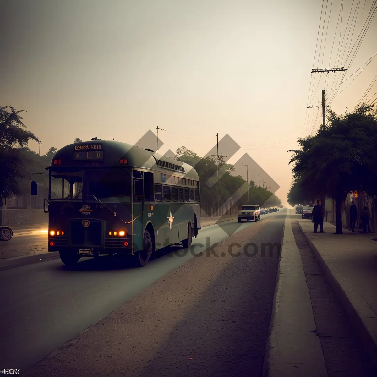 Picture of Urban Trolleybus on City Street