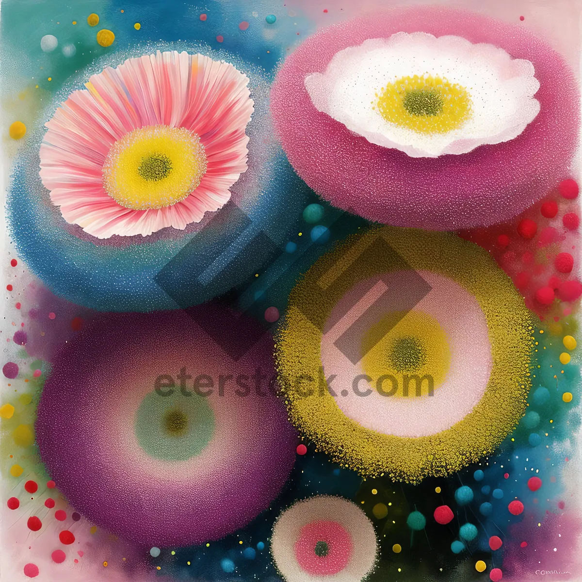 Picture of Colorful Candy Flower - Sweet Confectionery Delight