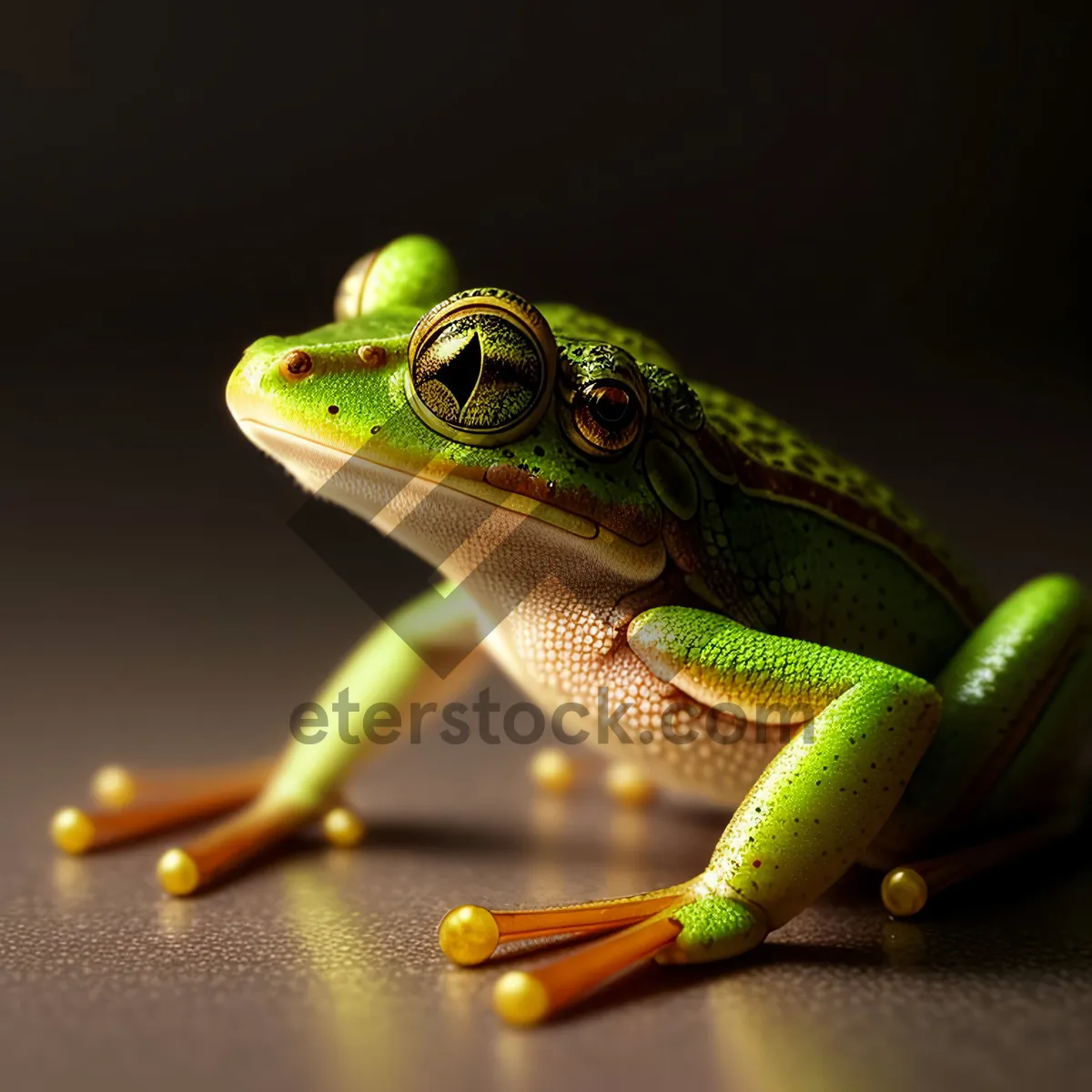 Picture of Vivid-eyed Tree Frog Perched on Branch