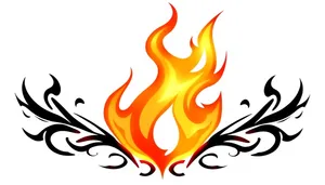 Flaming Orange Graphic Design Symbol Icon