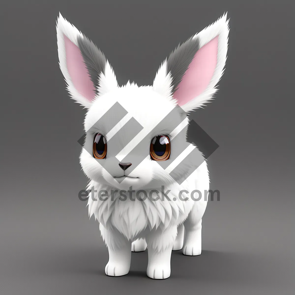 Picture of Adorable Bunny with Fluffy Ears and Soft Fur
