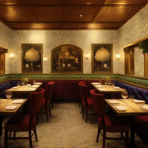 Modern design interior of a luxury restaurant