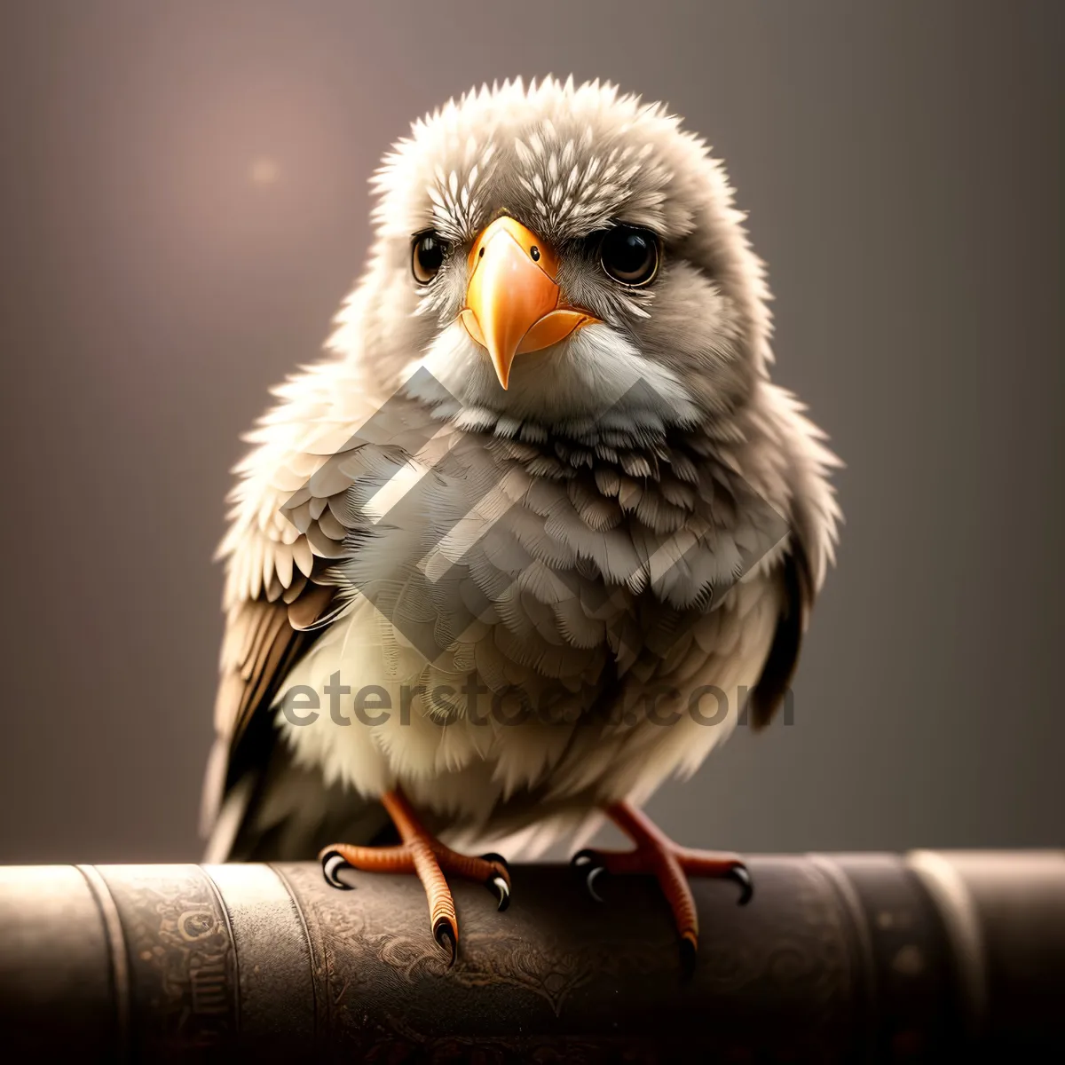 Picture of Brown Sparrow with Piercing Eagle-like Eyes