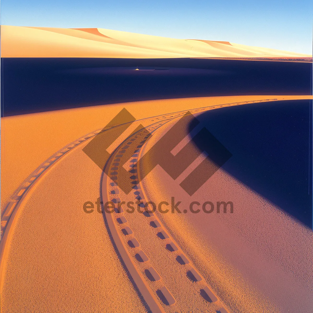 Picture of Soothing Sands: A Serene Sunset on a Desert Beach